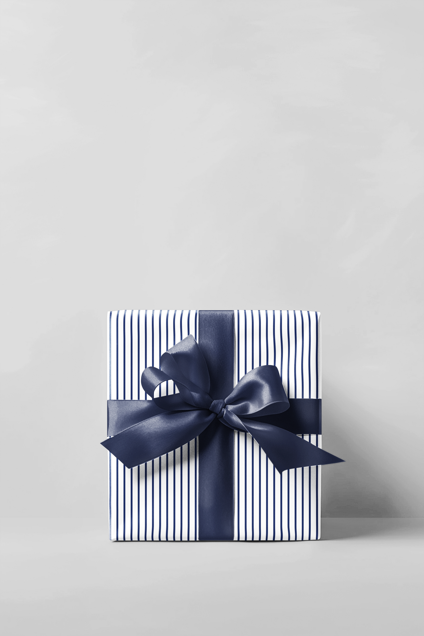 Navy Striped Wrapping Paper Roll