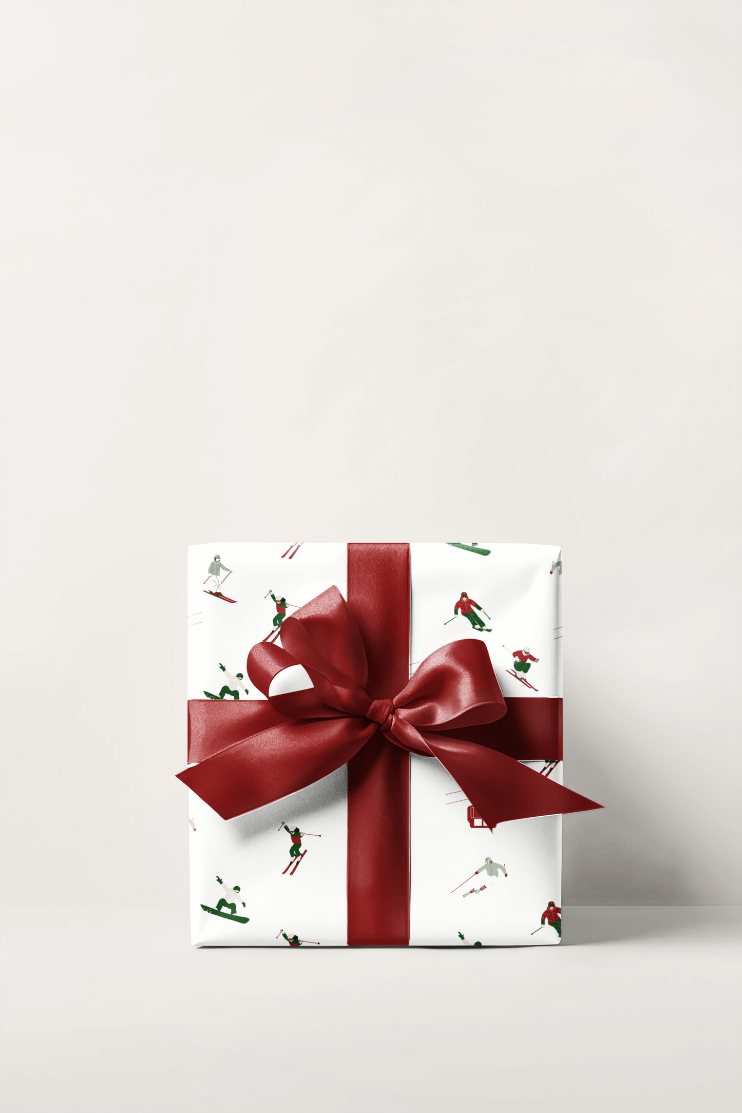 Mountain Snow Skiing Wrapping Paper