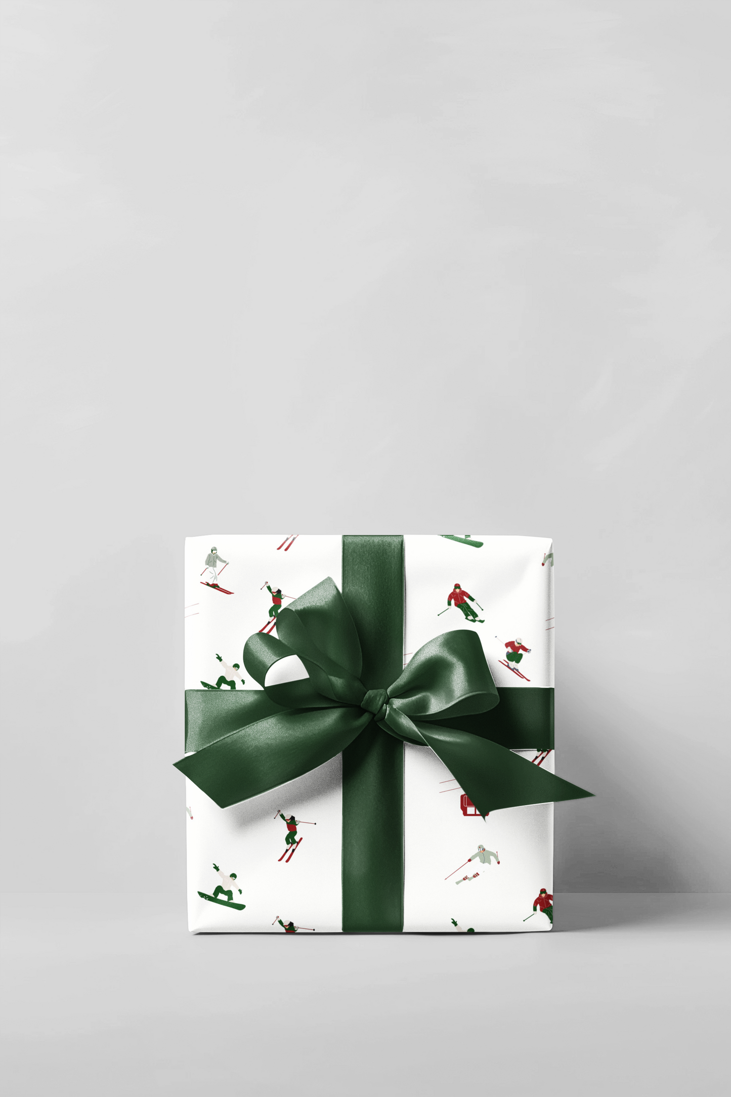 Mountain Snow Skiing Wrapping Paper