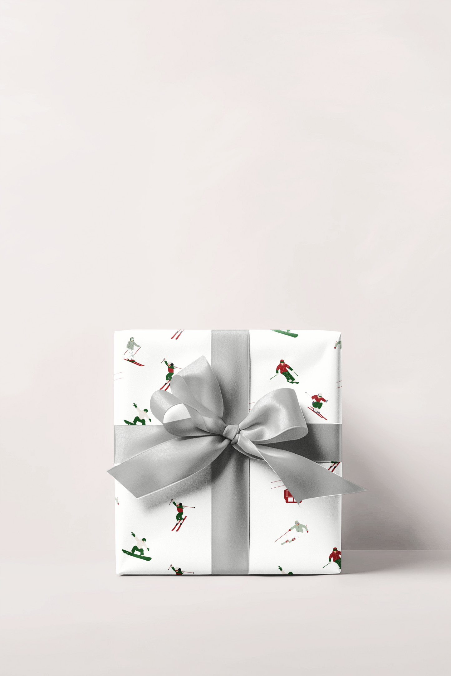 Mountain Snow Skiing Wrapping Paper