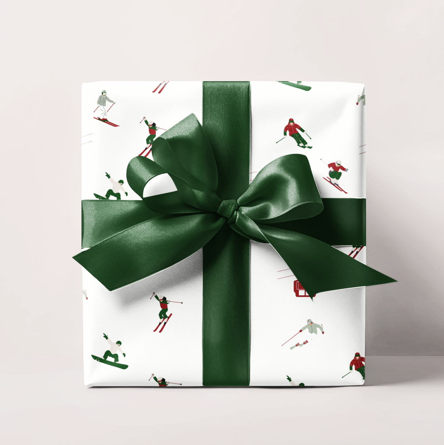 Mountain Snow Skiing Wrapping Paper