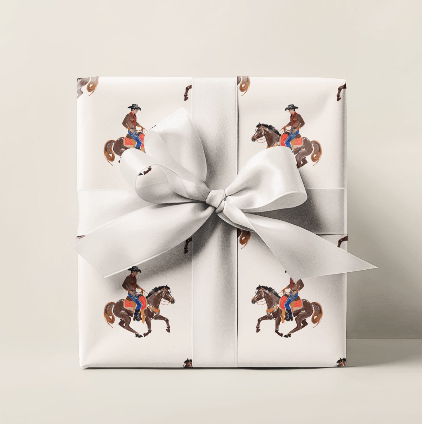 Ridin' Cowboy Wrapping Paper Roll