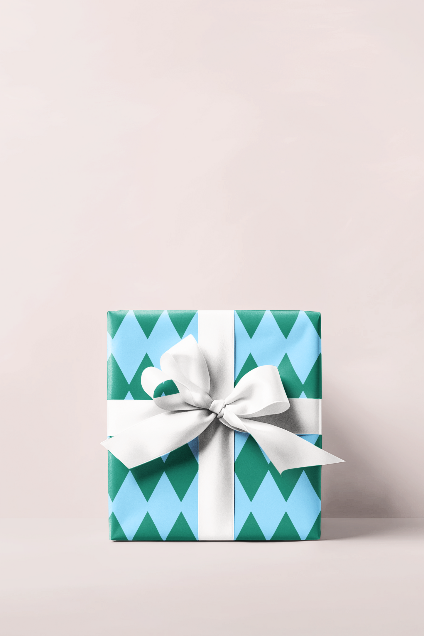 Blue & Green Harlequin Wrapping Paper Roll