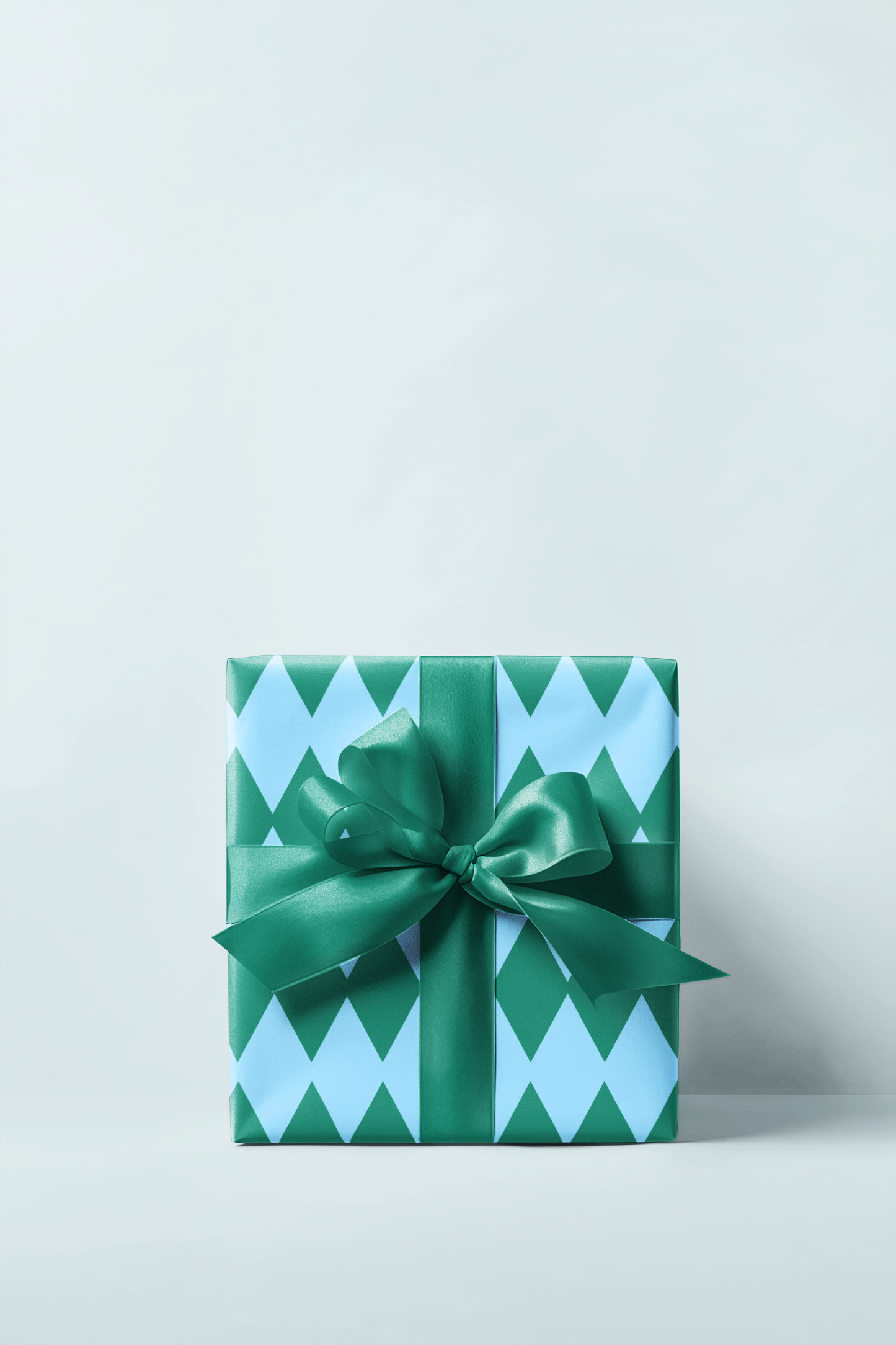 Blue & Green Harlequin Wrapping Paper Roll