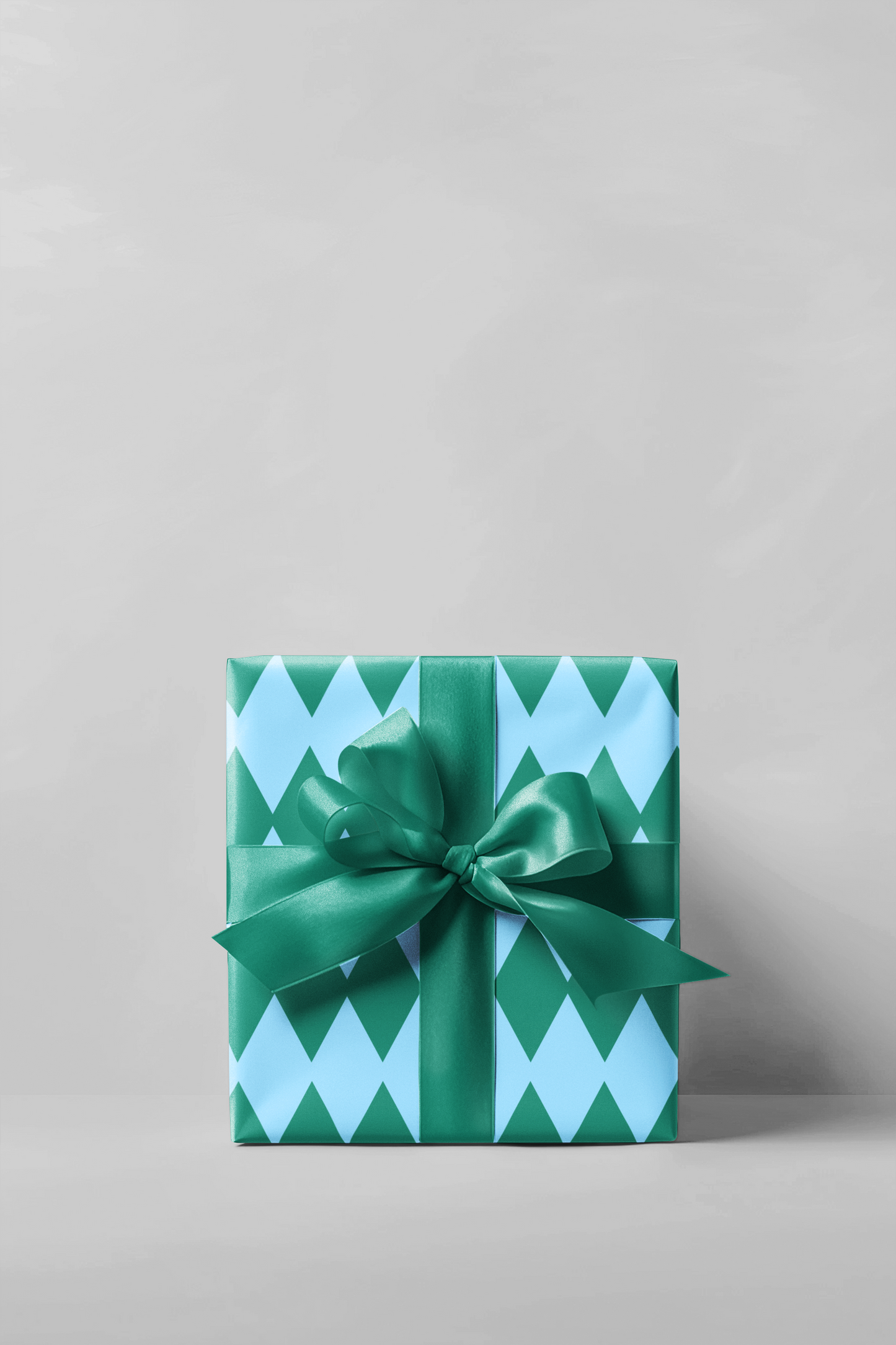 Blue & Green Harlequin Wrapping Paper Roll