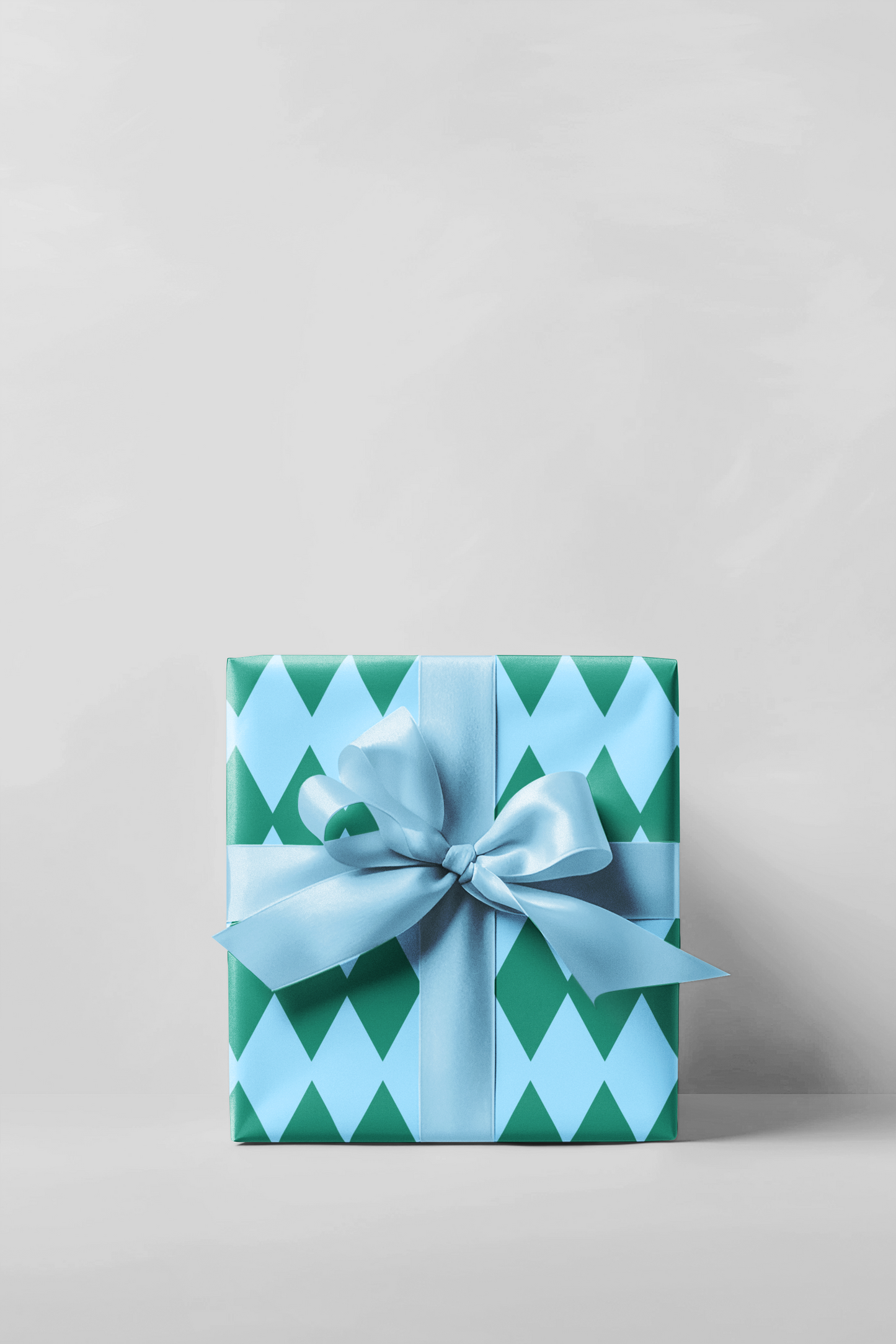 Blue & Green Harlequin Wrapping Paper Roll