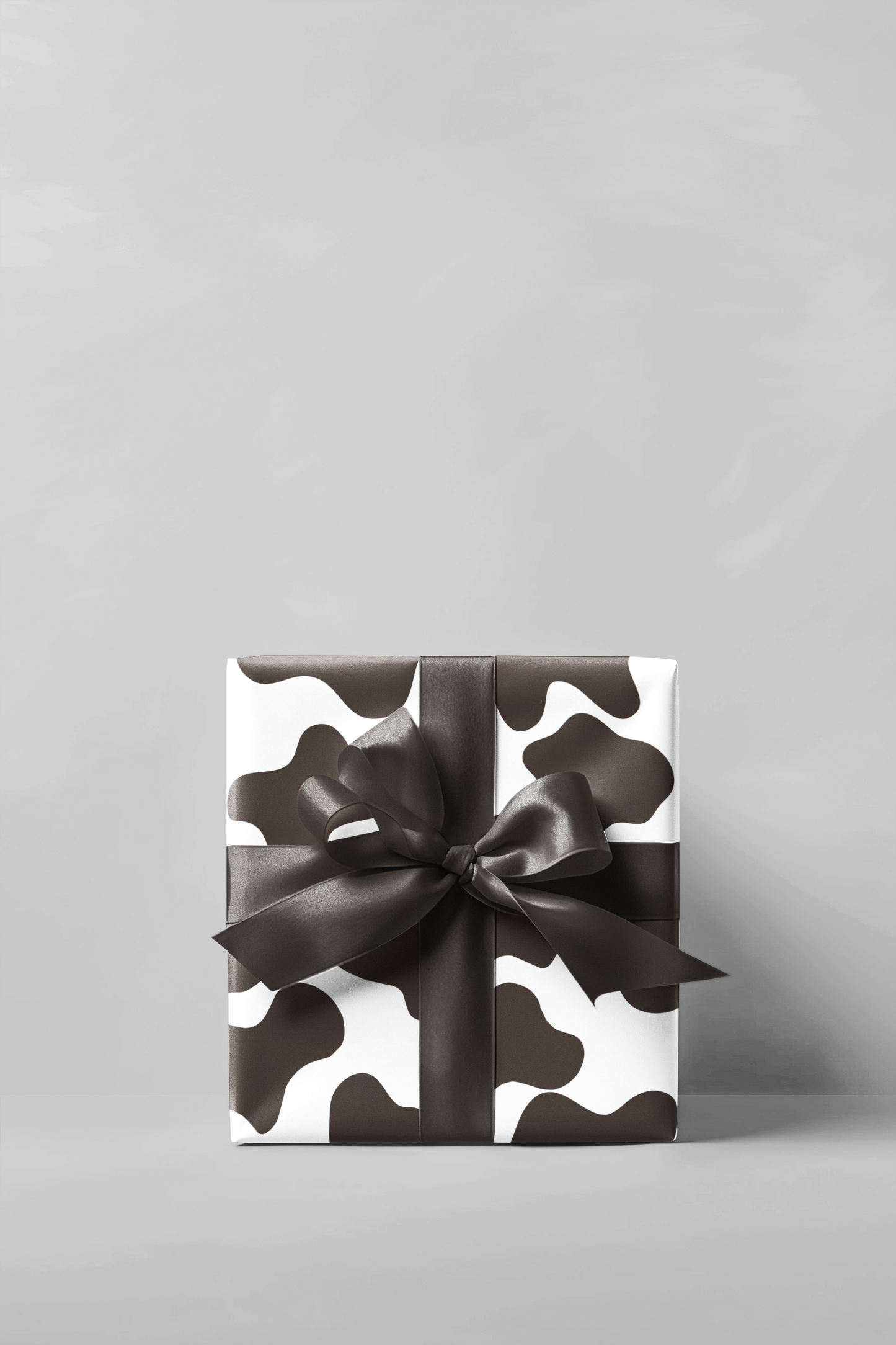 Black Cowhide Wrapping Paper, Western Cow Gift Wrap