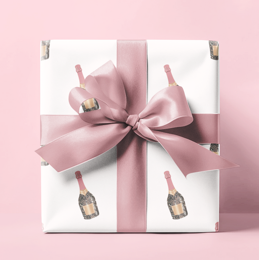 Champagne Bottle Wrapping Paper