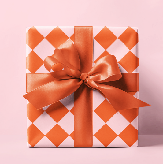 Orange & Pink Wrapping Paper Roll