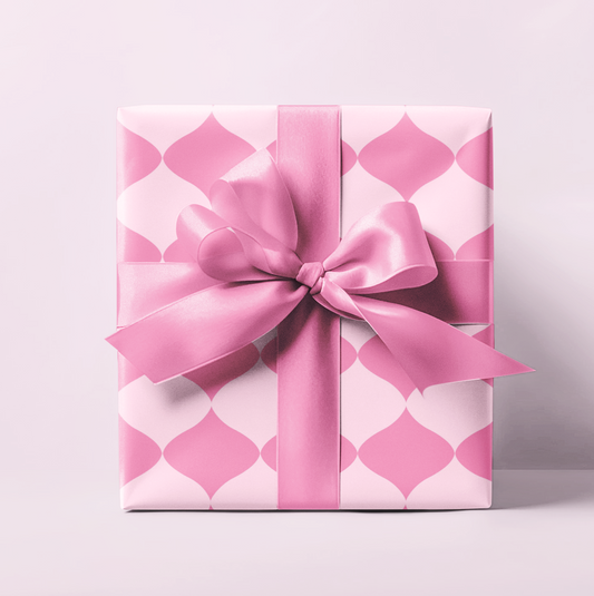 Pink Geometric Wrapping Paper Roll