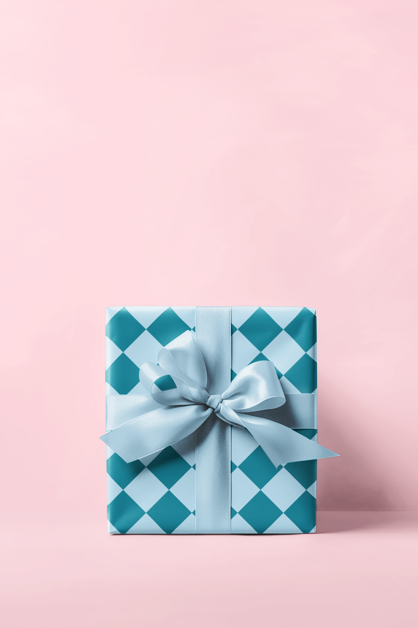 Turquoise Diamond Wrapping Paper Roll