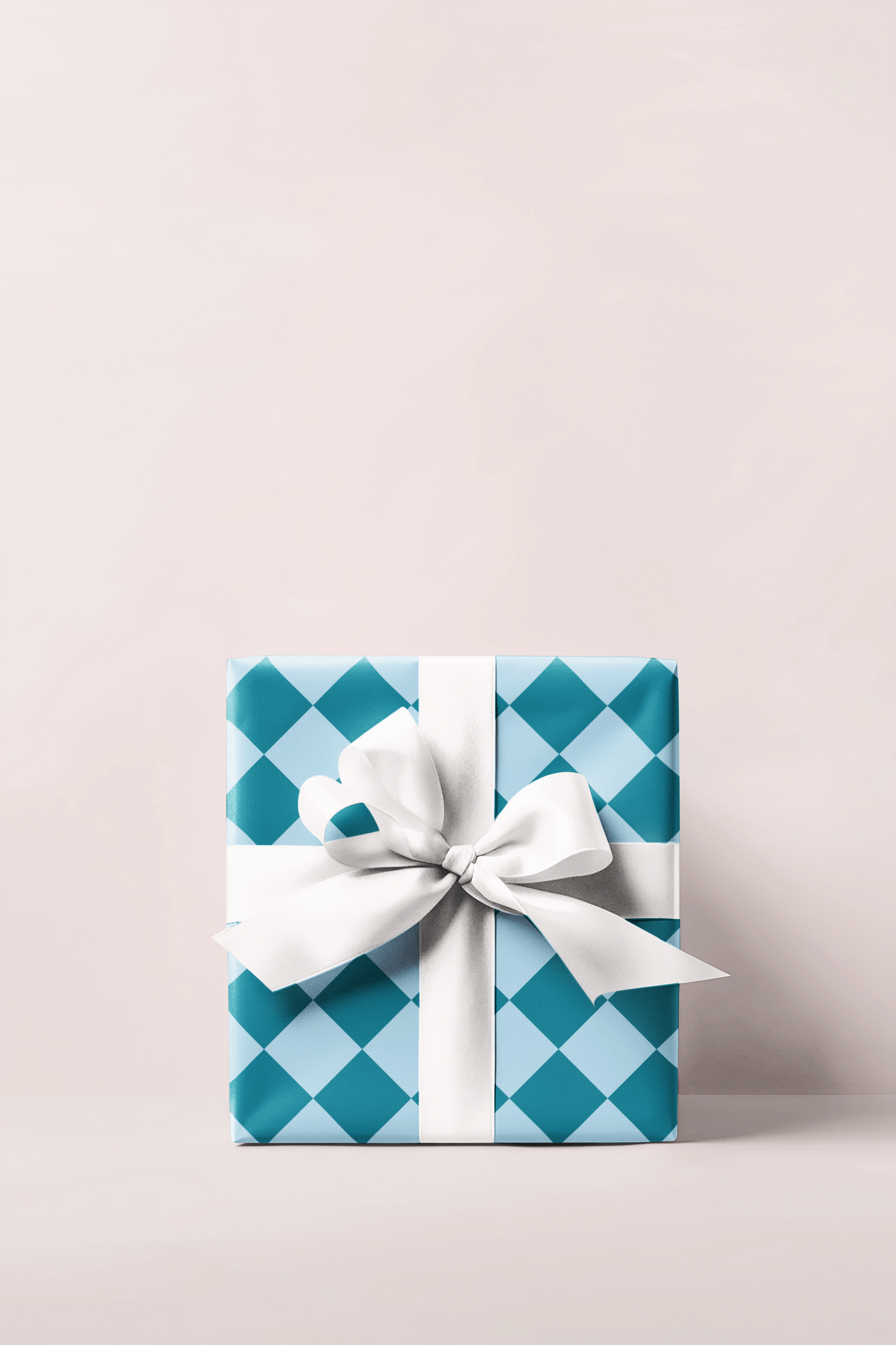Turquoise Diamond Wrapping Paper Roll