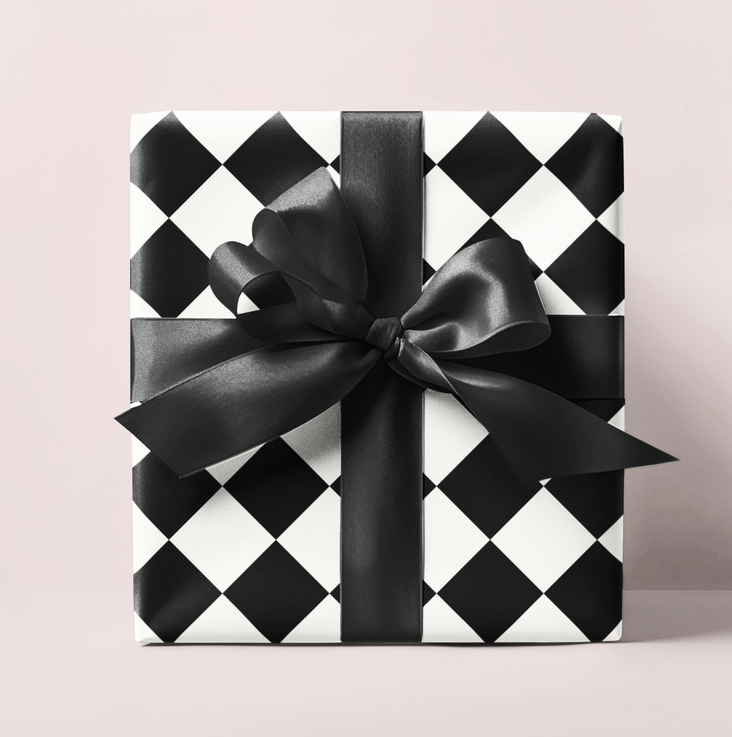 Black & White Diamond Wrapping Paper Roll