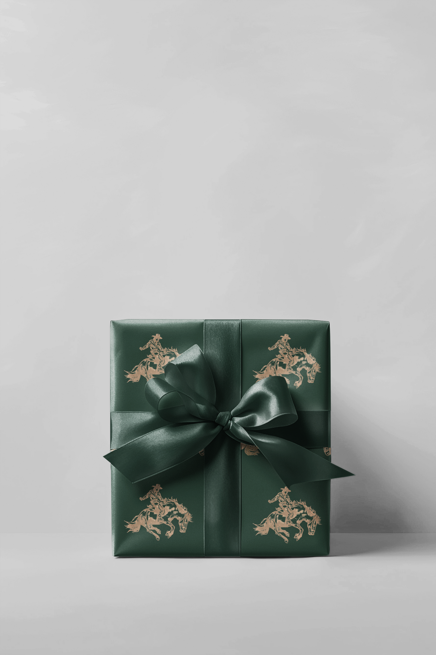 Green Rodeo Cowboy Western Wrapping Paper Roll