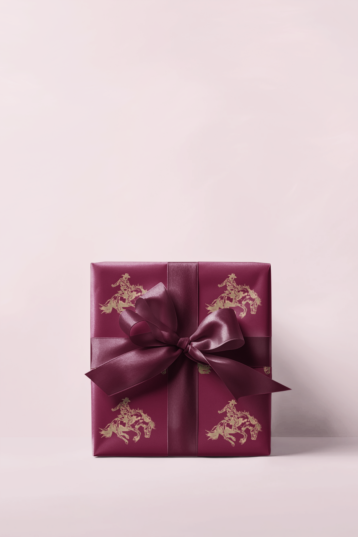 Crimson Cowboy Western Rodeo Wrapping Paper Roll