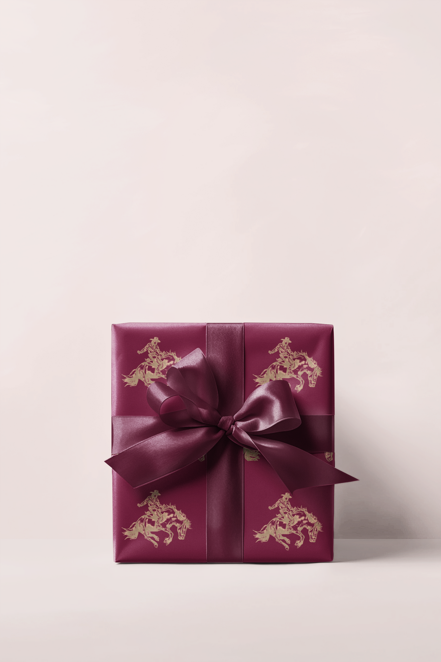 Crimson Cowboy Western Rodeo Wrapping Paper Roll