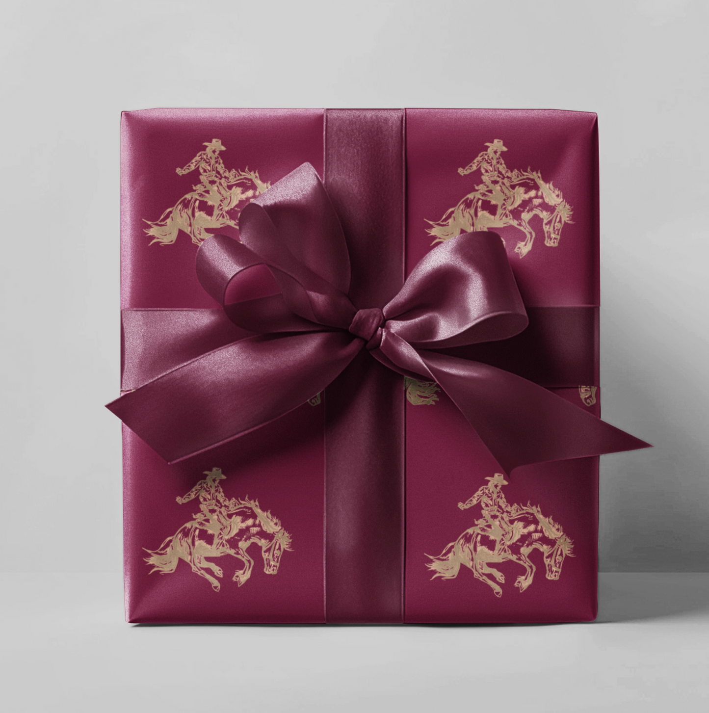 Crimson Cowboy Western Rodeo Wrapping Paper Roll