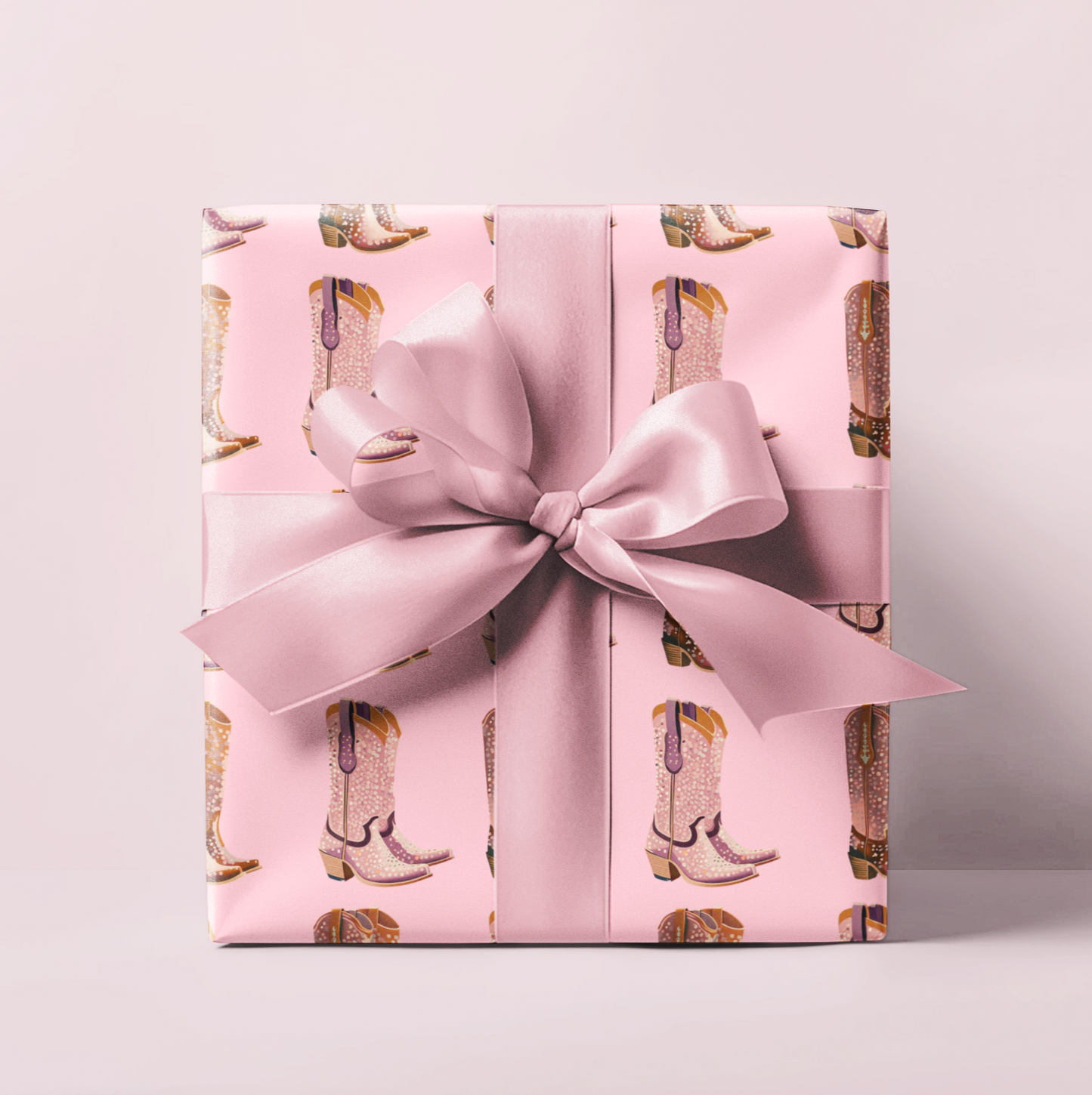 Pink Cowboy Boots Wrapping Paper