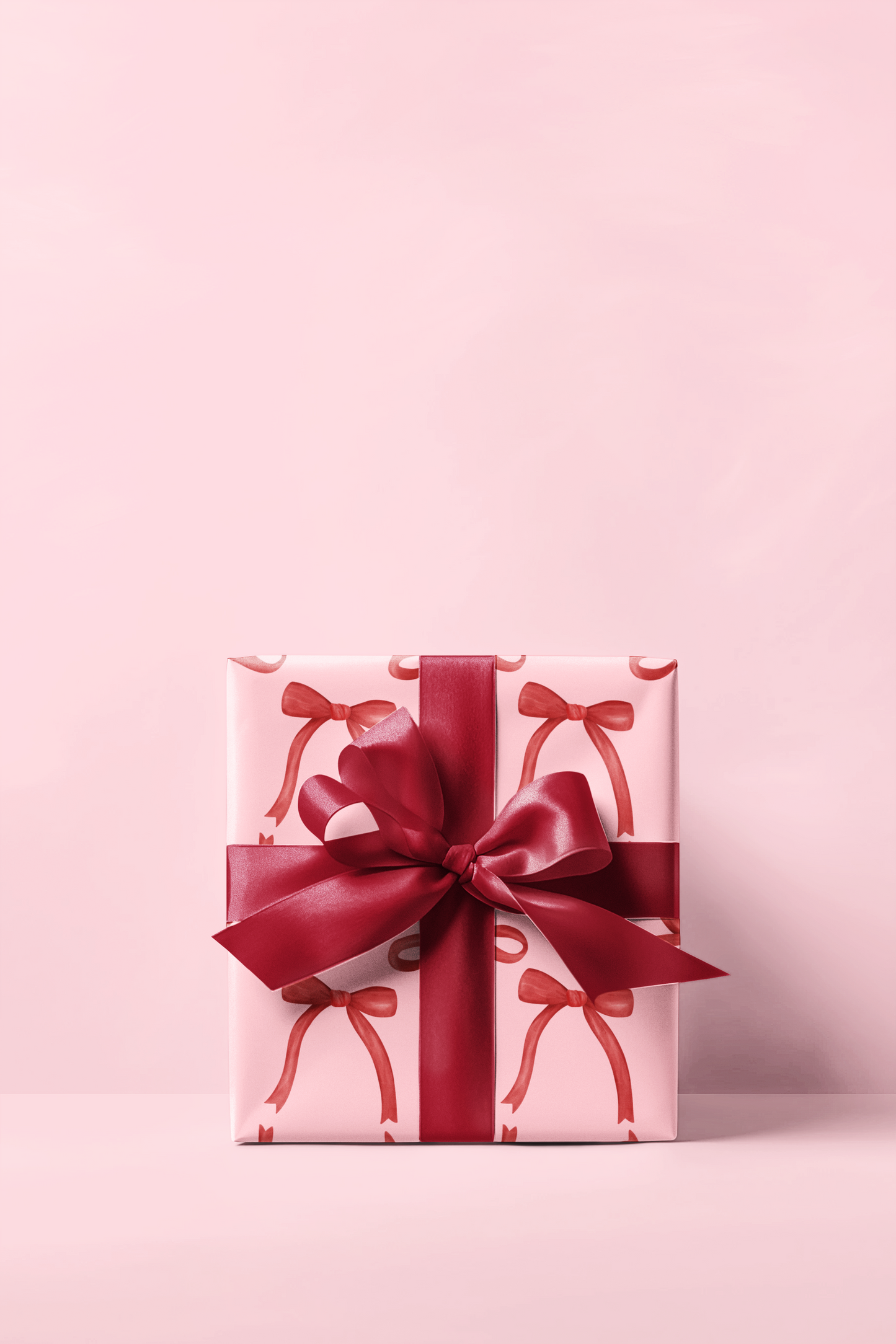 Pink & Red Bow Coquette Wrapping Paper