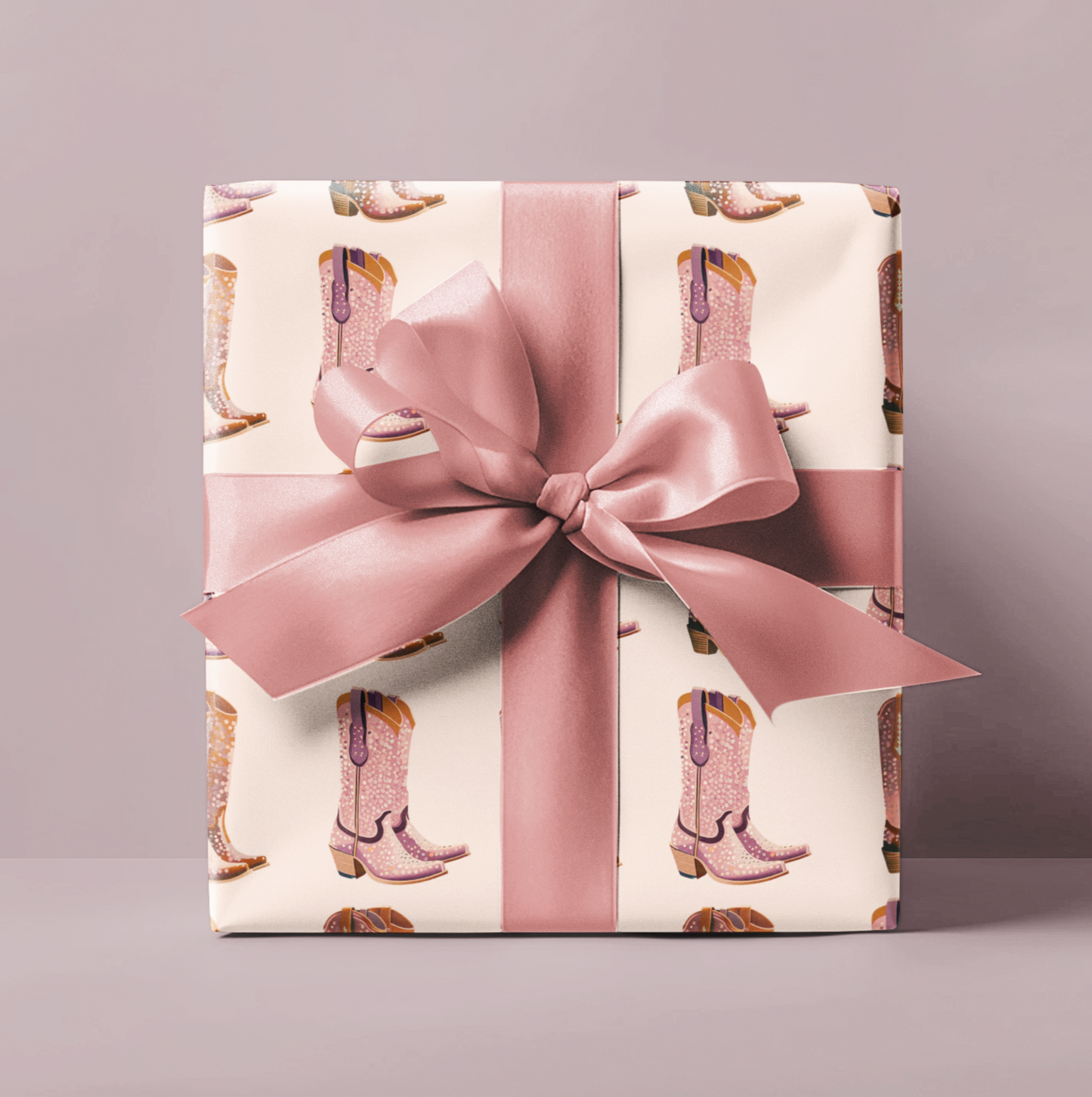 Sand Cowboy Boots Wrapping Paper, Preppy Wrapping Paper Roll