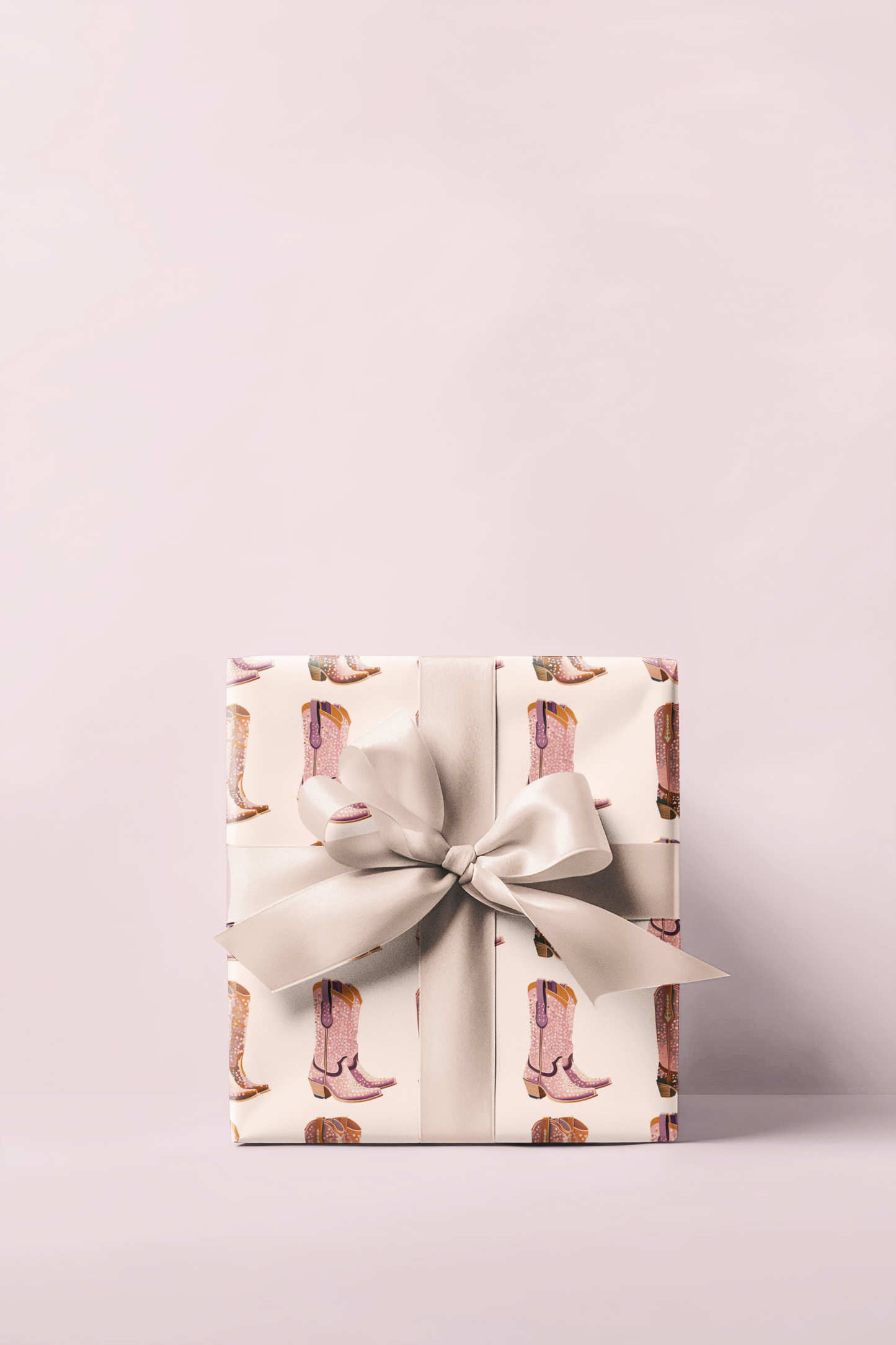 Sand Cowboy Boots Wrapping Paper, Preppy Wrapping Paper Roll