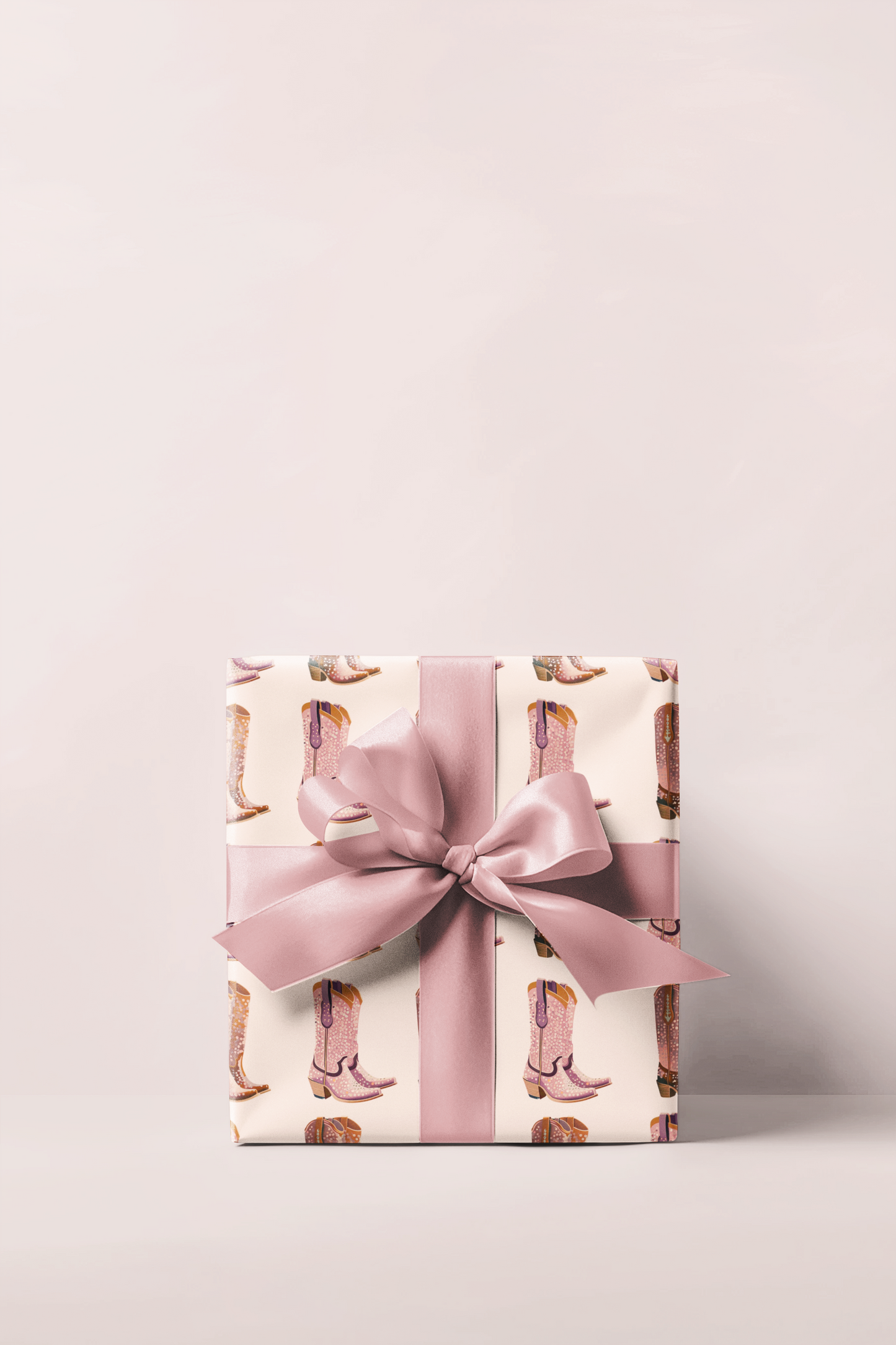 Sand Cowboy Boots Wrapping Paper, Preppy Wrapping Paper Roll