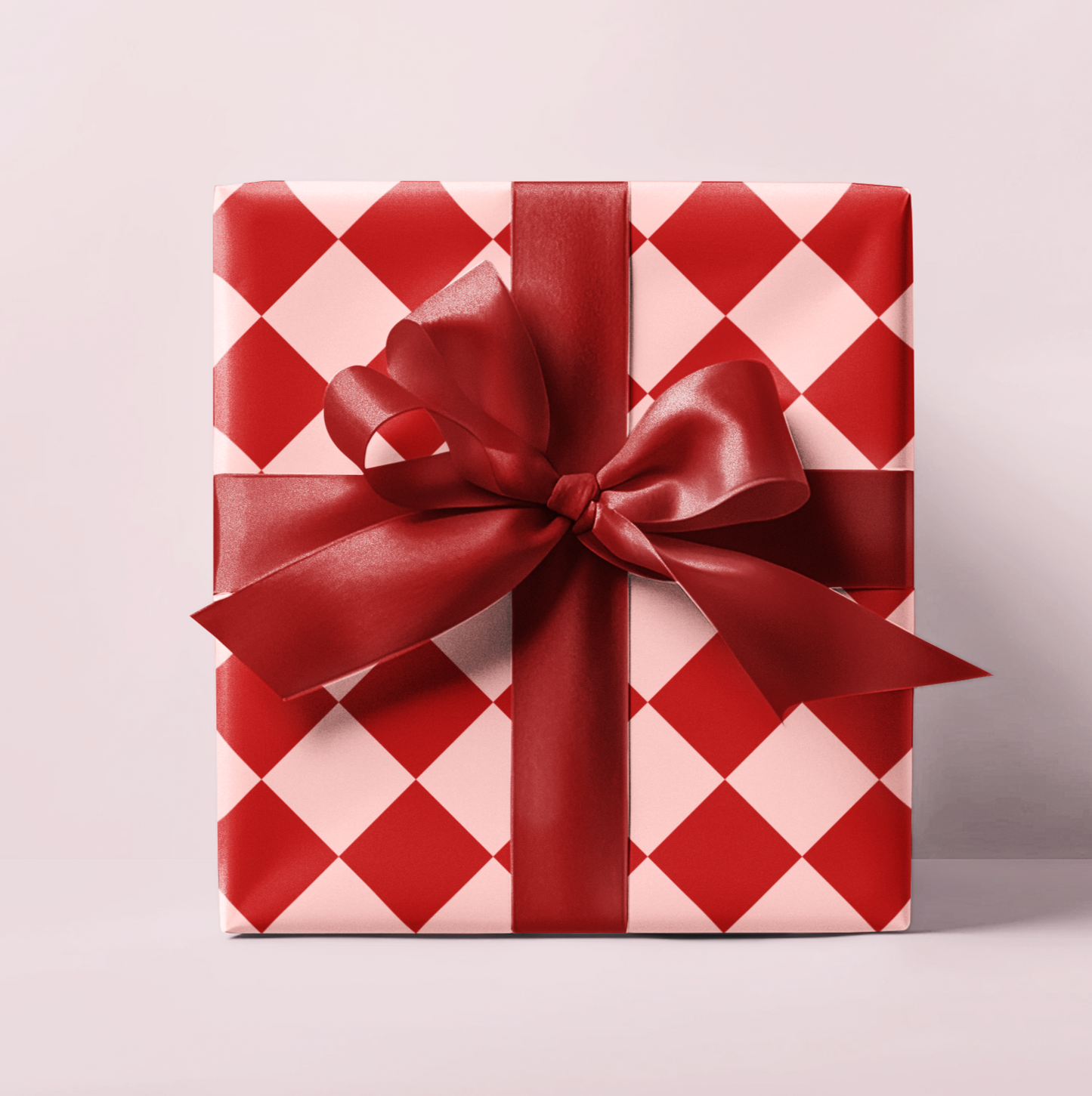 Red & Pink Diamond Wrapping Paper Roll